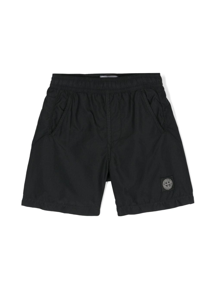 STONE ISLAND Kids Swim shorts with compass motif