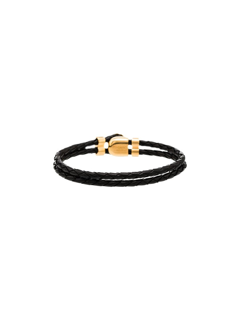 VERSACE La medusa leather bracelet