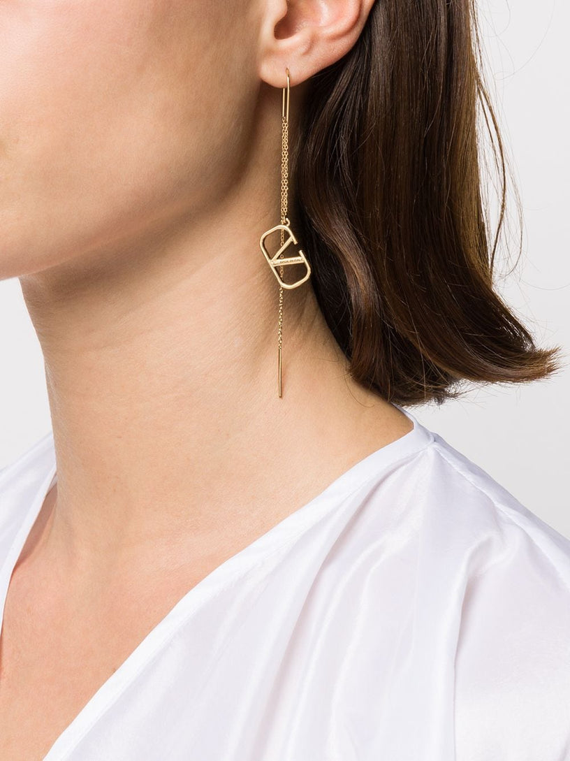 VLogo Signature earrings in metal