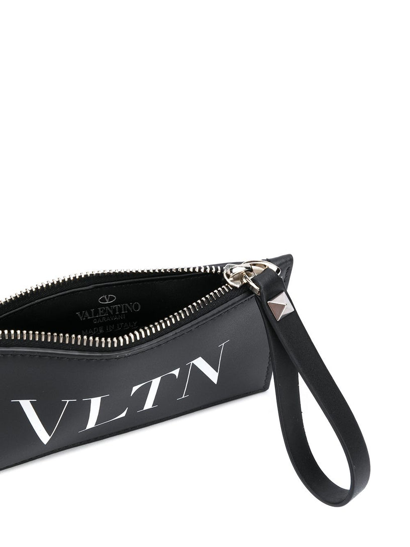 VLTN pocket card holder in calfskin