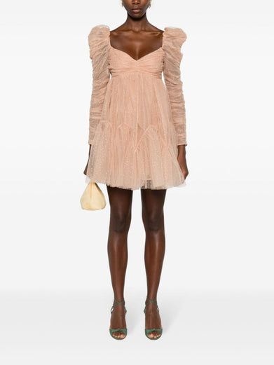 Tulle Ruched Mini Dress