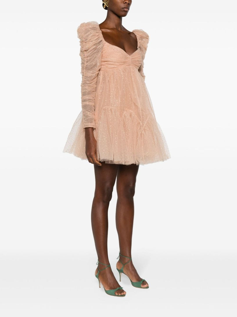 Tulle Ruched Mini Dress