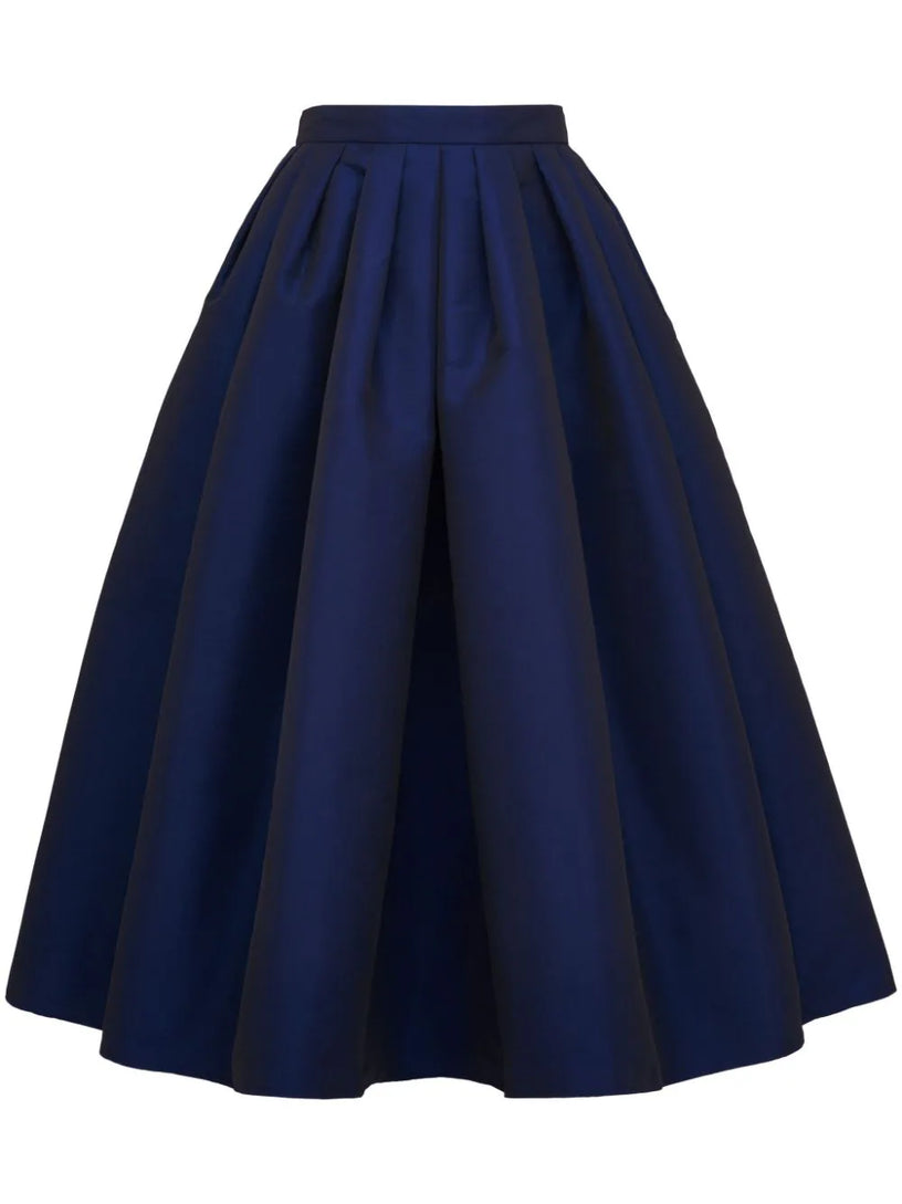 Gathered Midi Skirt