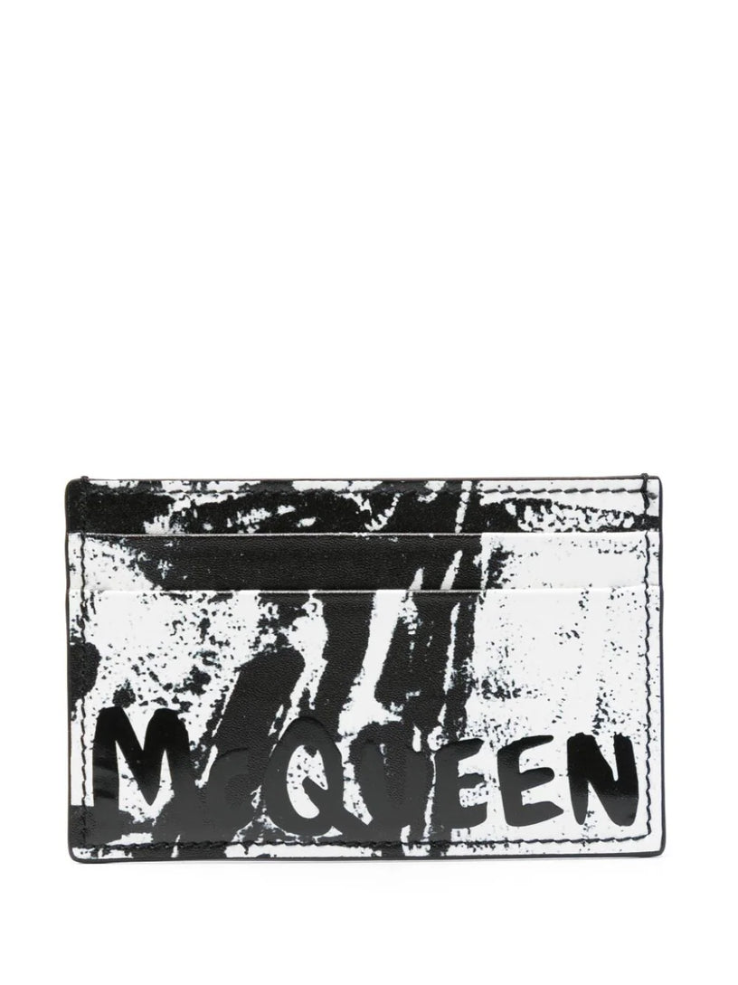 Alexander McQueen Graffiti mcqueen card holder