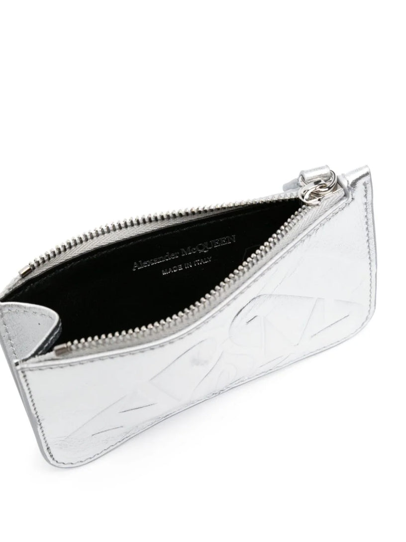 Seal card holder with silver zip