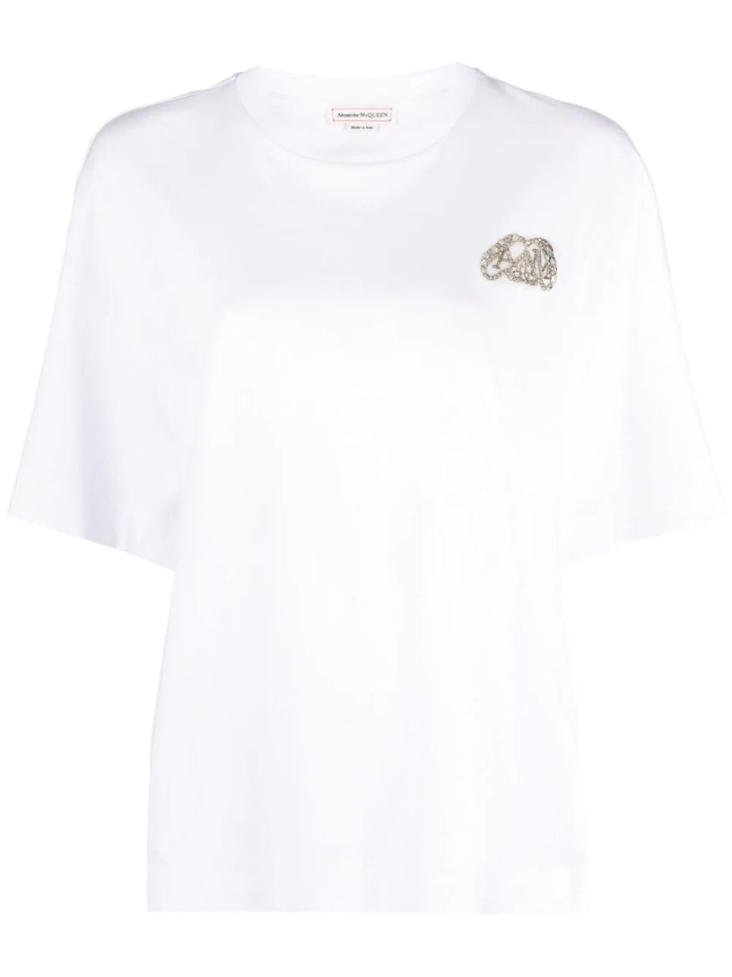 Alexander McQueen Seal logo t-shirt in white