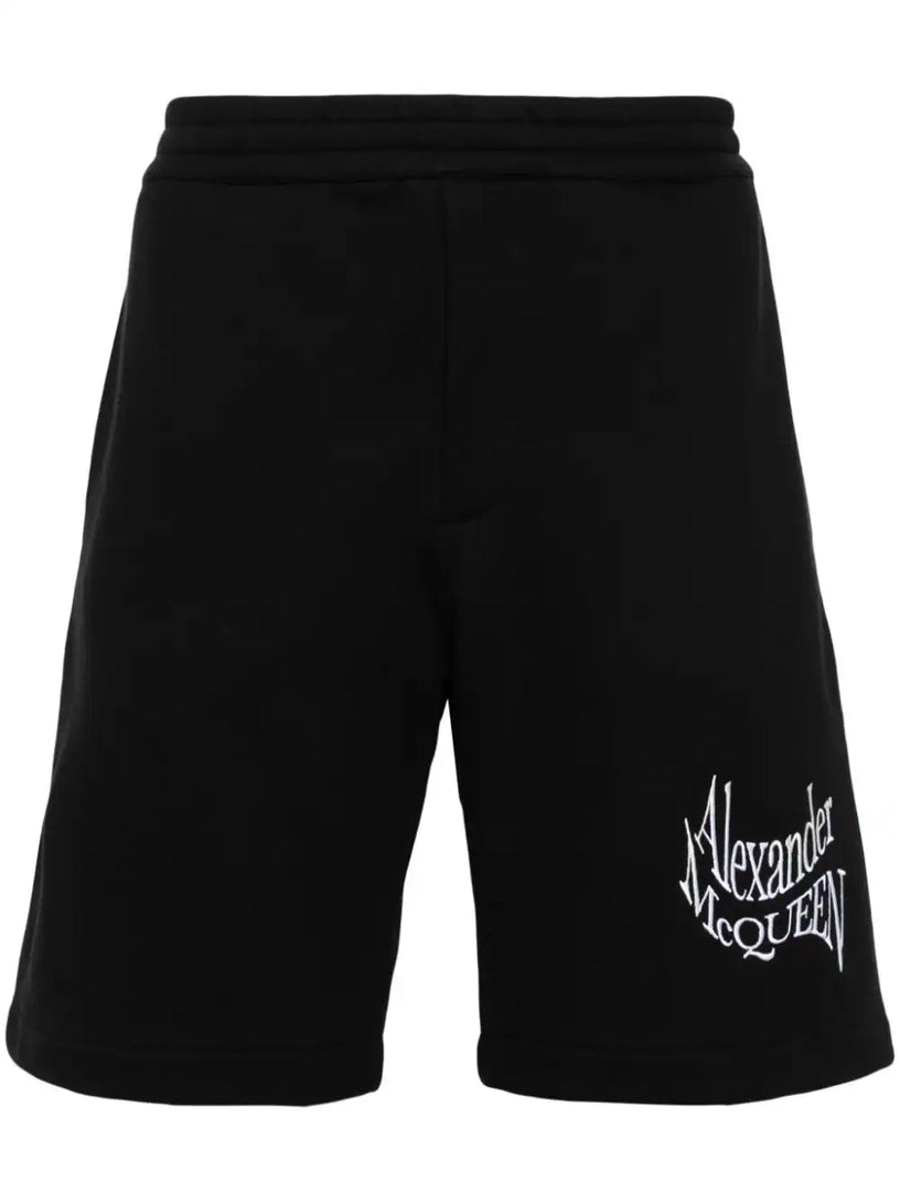 Shorts With Distorted Logo