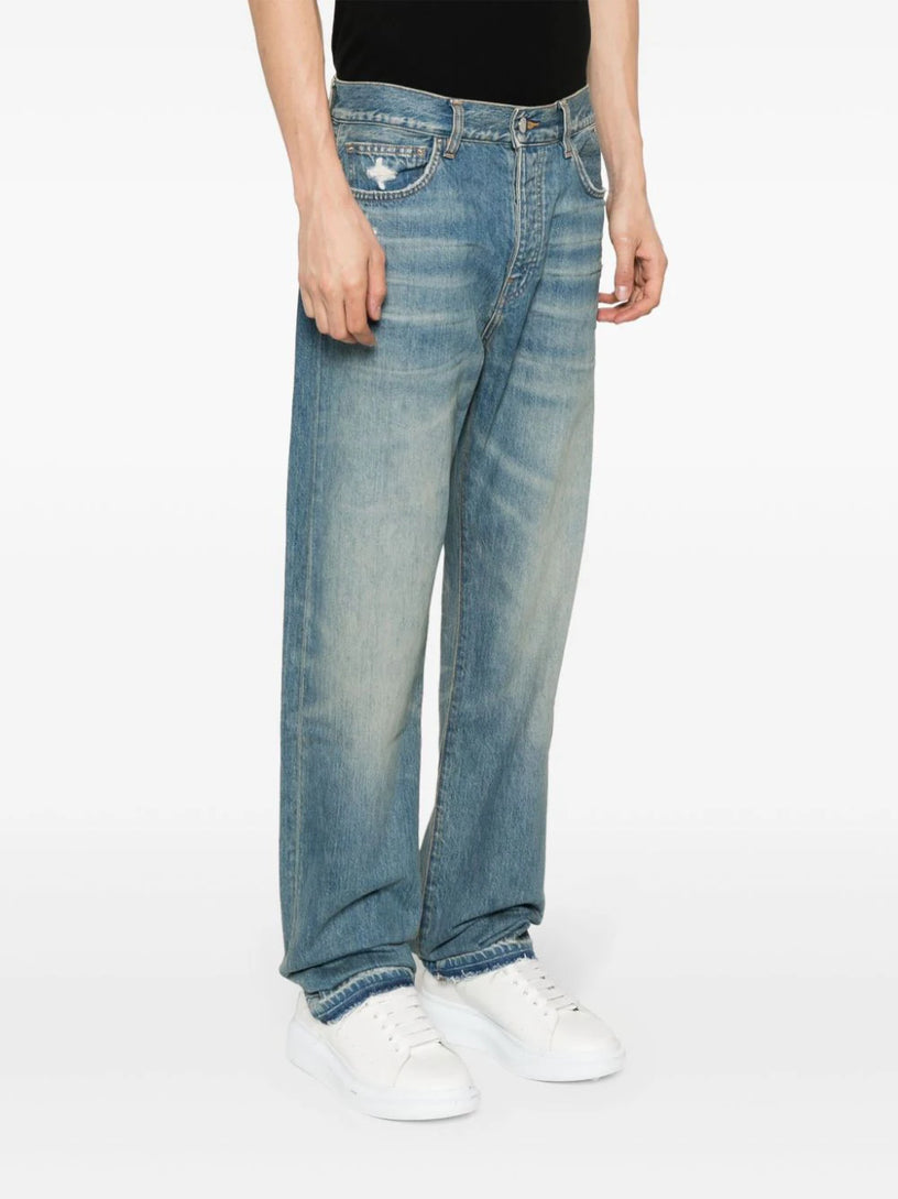 Released hem straight Jeans