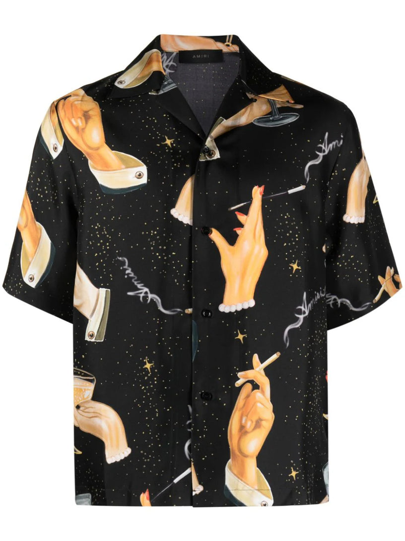 AMIRI Champagne bowling shirt