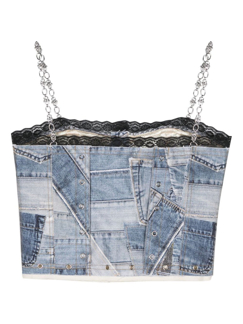 Trompe L'œil Denim Tank Top