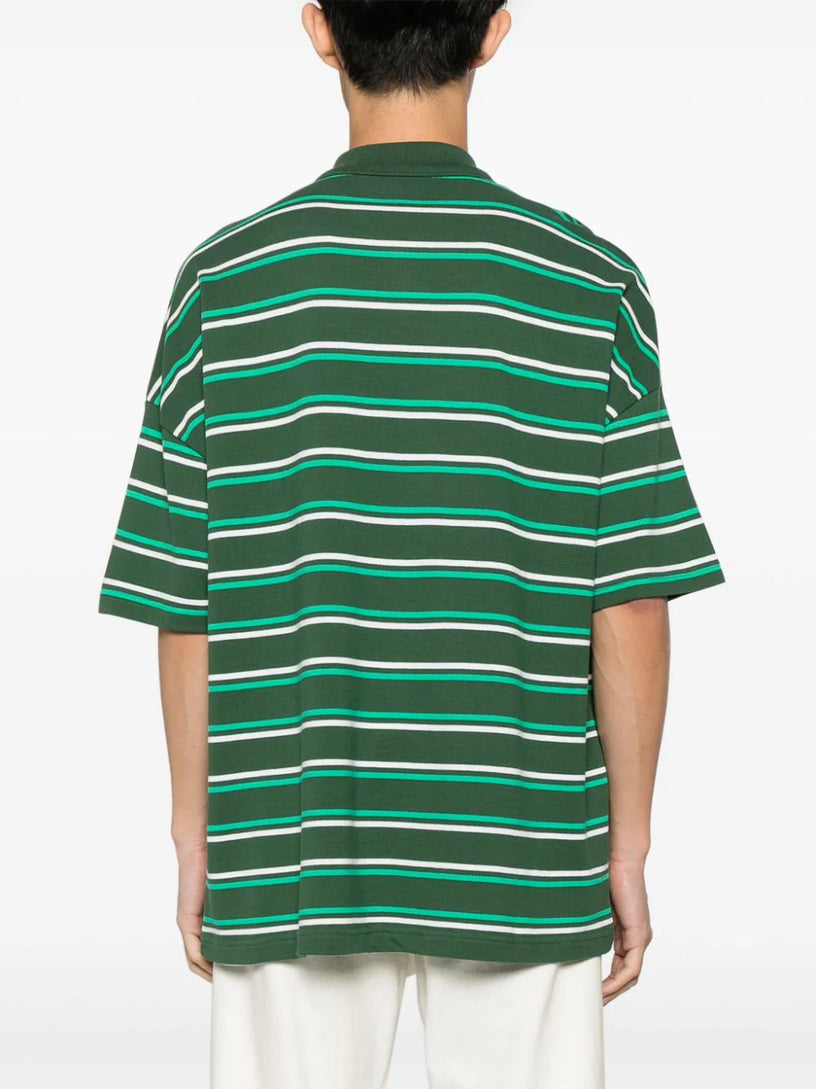 Striped polo shirt with embroidery