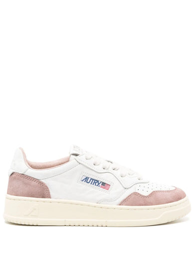 Medalist low sneakers in pink suede and leather