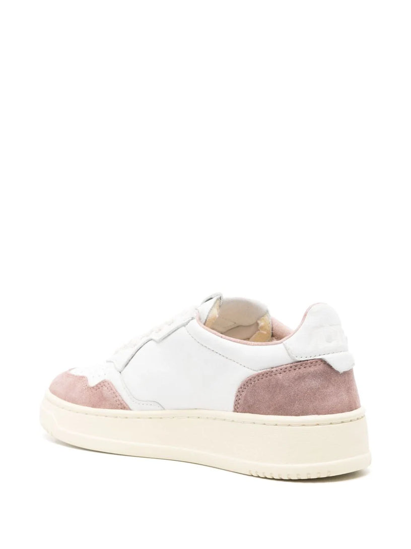 Medalist low sneakers in pink suede and leather