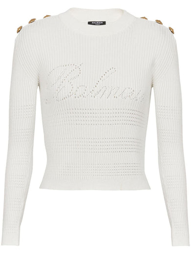 Balmain Signature fine knit jumper