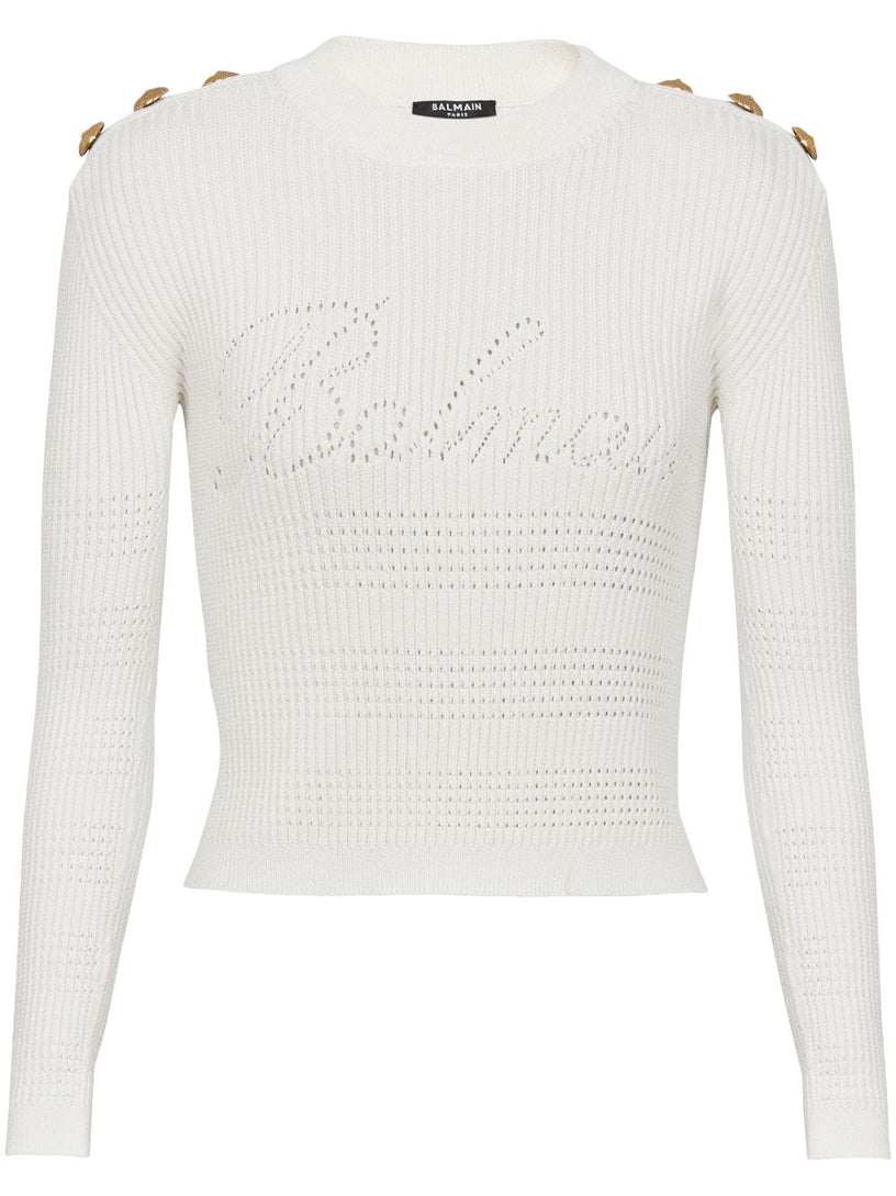 Balmain Signature fine knit jumper