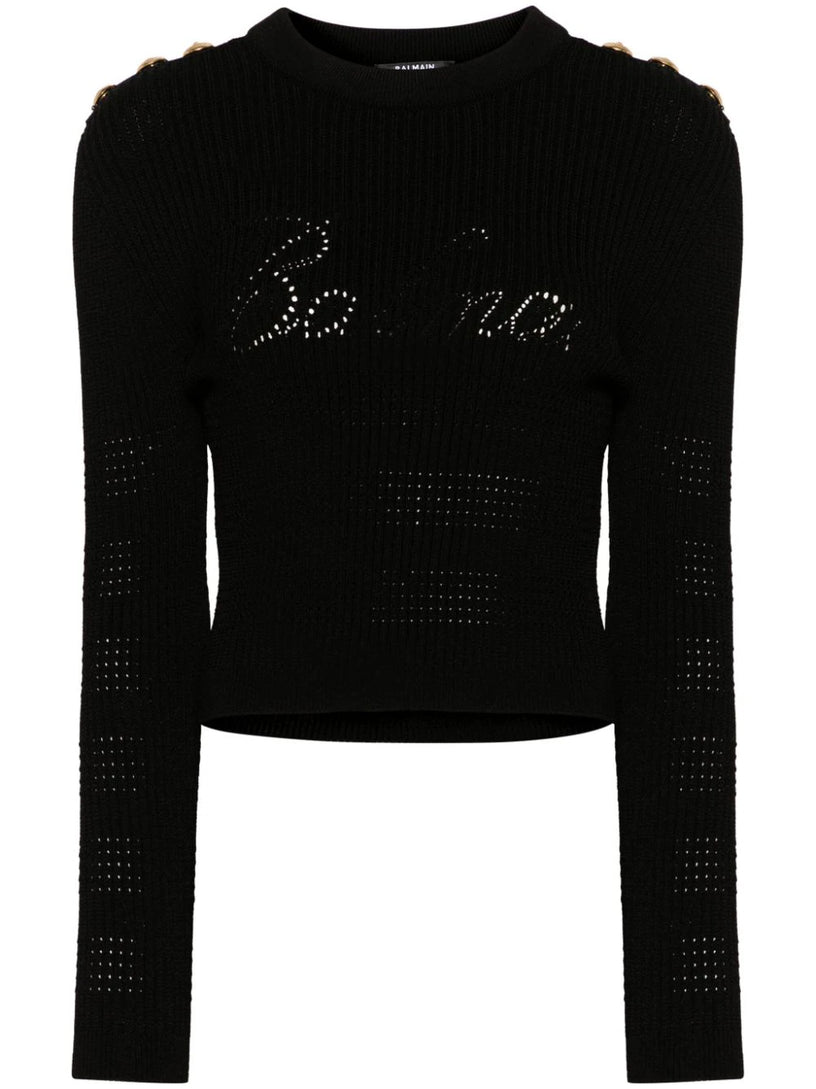 Balmain Signature fine knit jumper