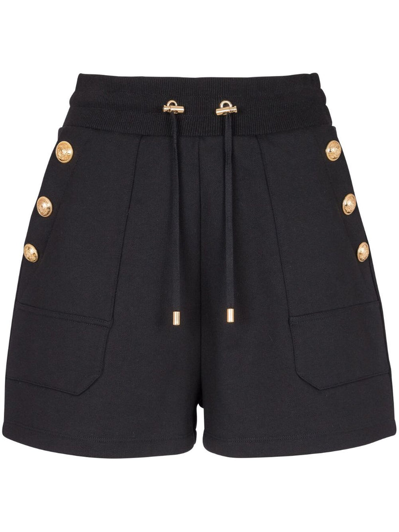 BALMAIN 6-button jersey shorts