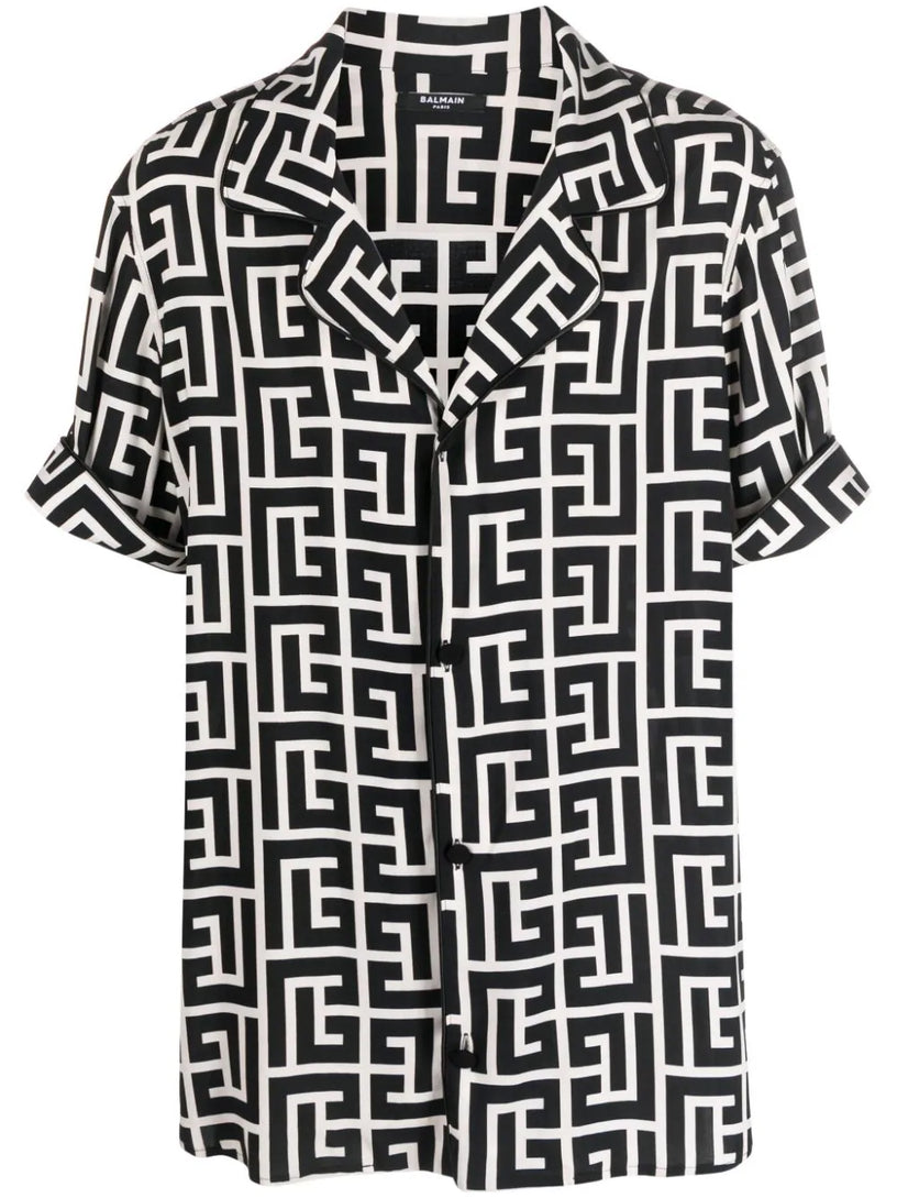 BALMAIN Monogram-printed shirt