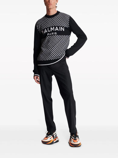 Balmain mini monogram jacquard jumper