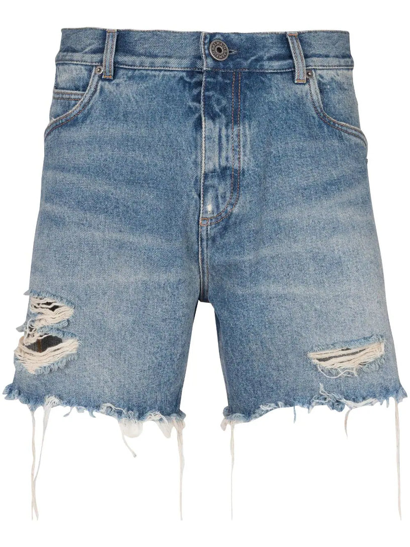 BALMAIN Unisex denim shorts