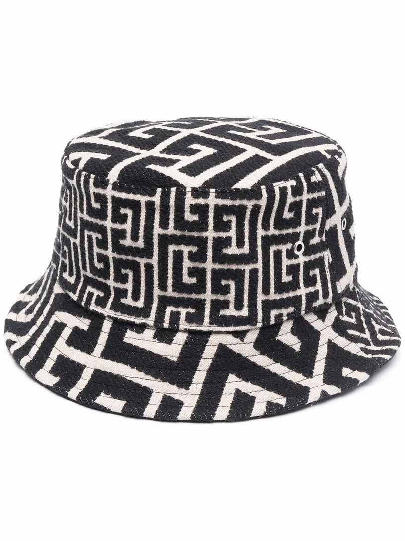 BALMAIN Bucket hat with balmain paris logo