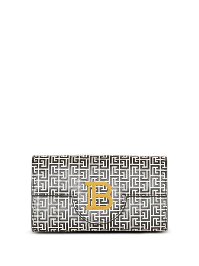 B-Buzz wallet in embossed calfskin with PB labyrinth monogram