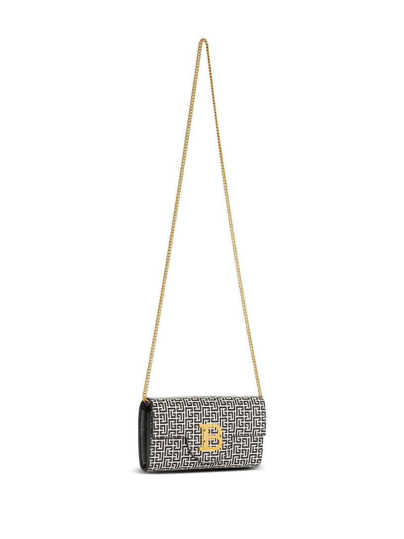 B-Buzz wallet in embossed calfskin with PB labyrinth monogram