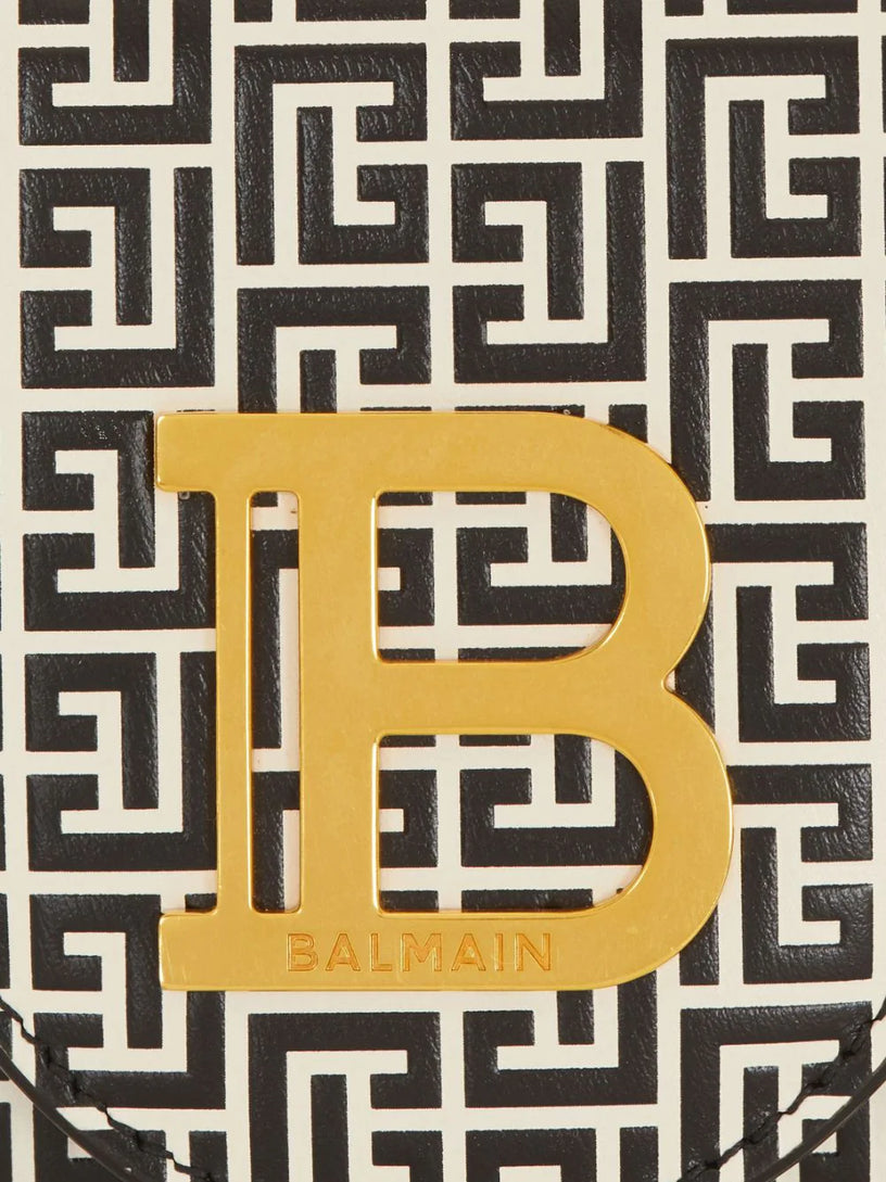 B-Buzz wallet in embossed calfskin with PB labyrinth monogram