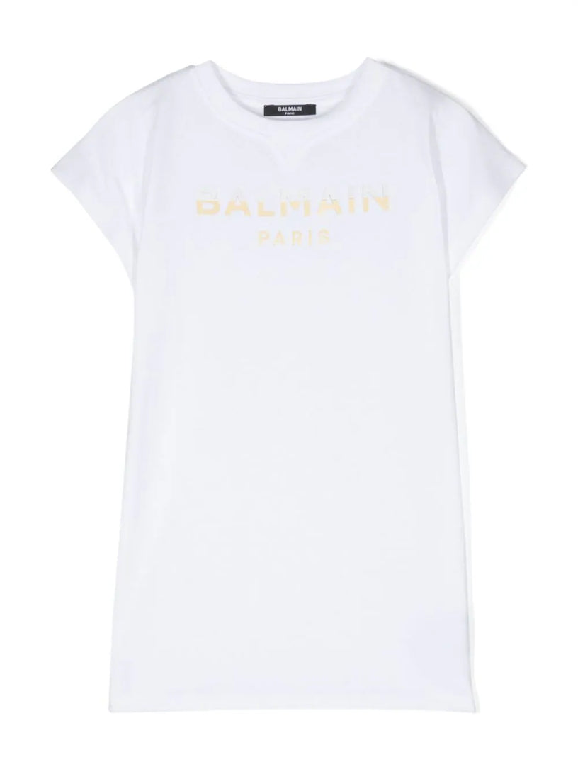 Dress T-shirt with metallic print