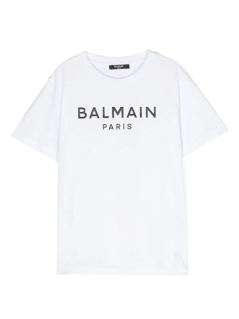 BALMAIN Kids Retro balmain print jersey t-shirt