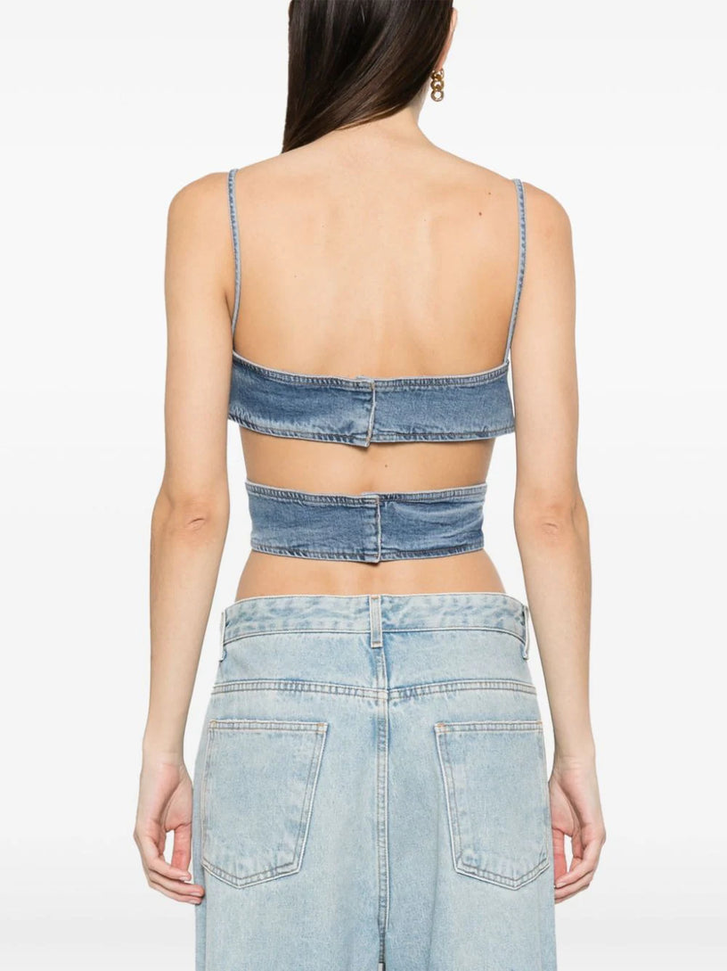 Denim Top with Bow