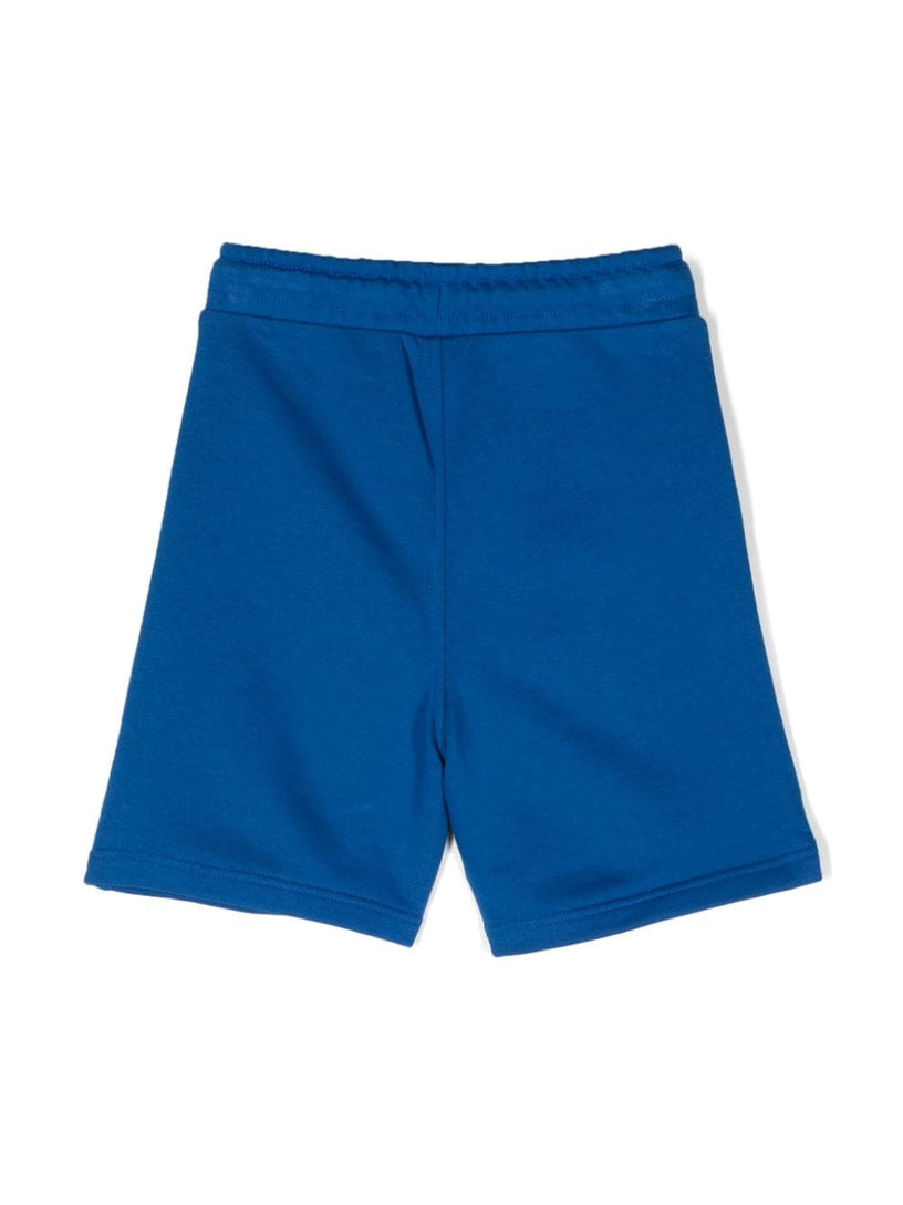 Regular fit fleece Bermuda shorts with printed logo