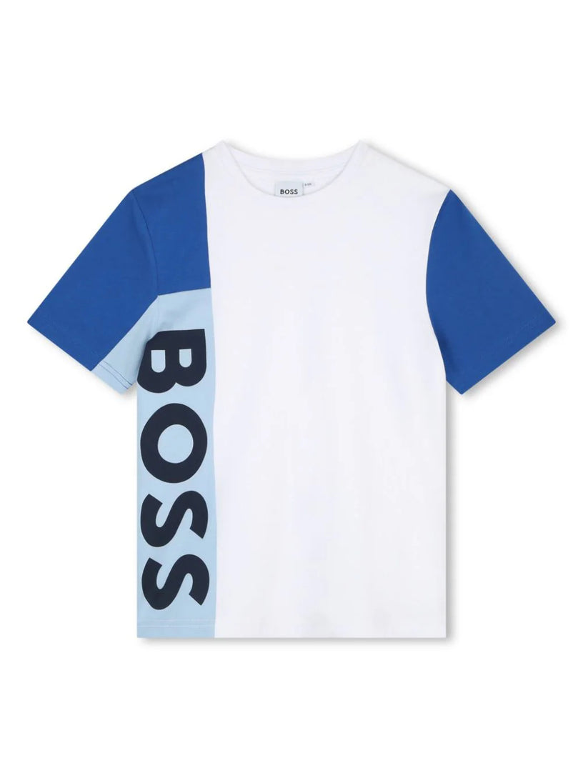 T-shirt with contrasting short sleeves