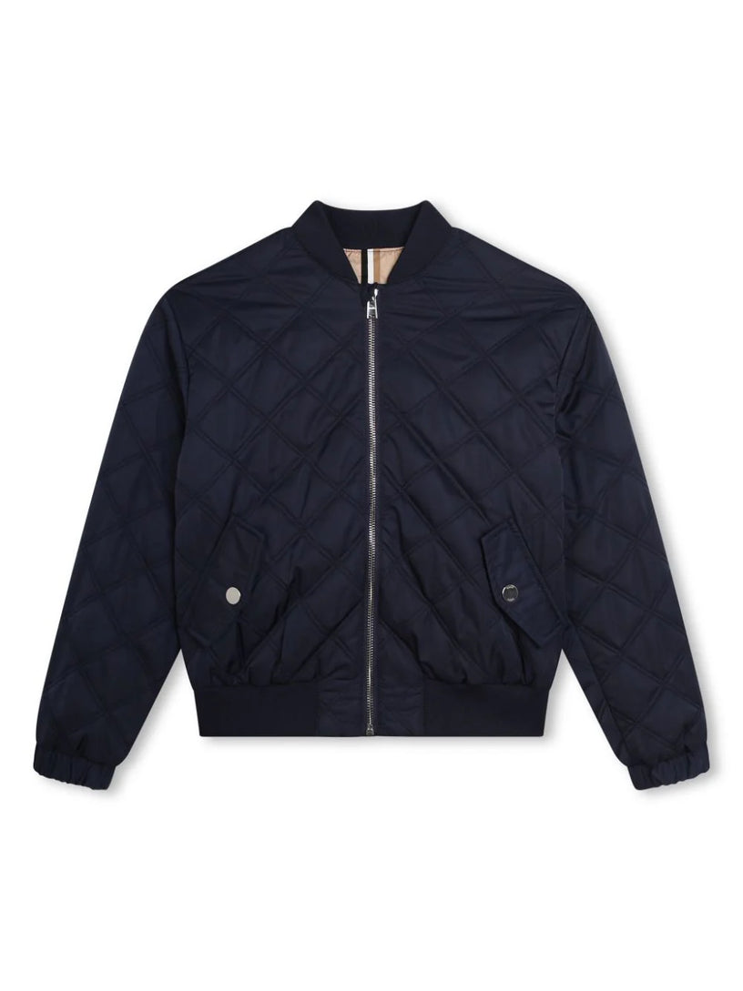 Quilted bomber jacket