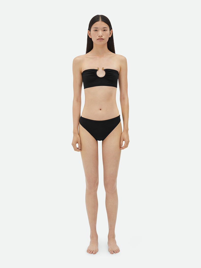 Stretch Nylon Bikini With Knot Ring