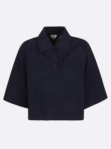 Cropped Cotton Piquet Polo