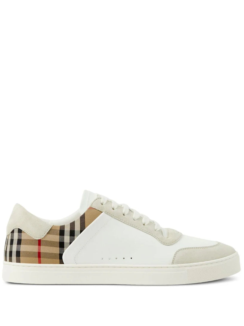 Burberry Leather suede and check sneakers