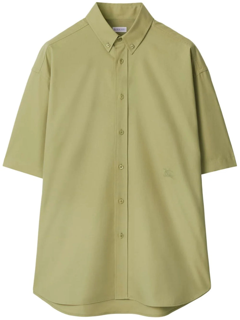 Burberry Logo-embroidered poplin shirt