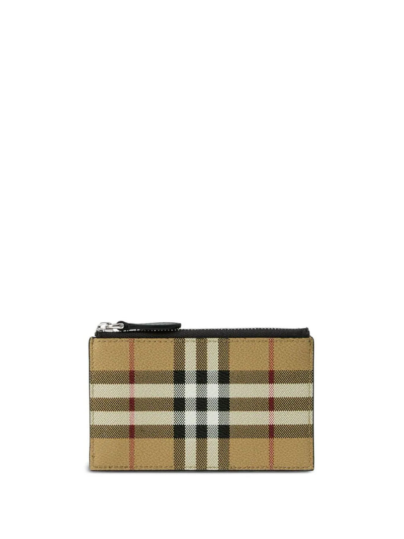 Burberry Check zip card case