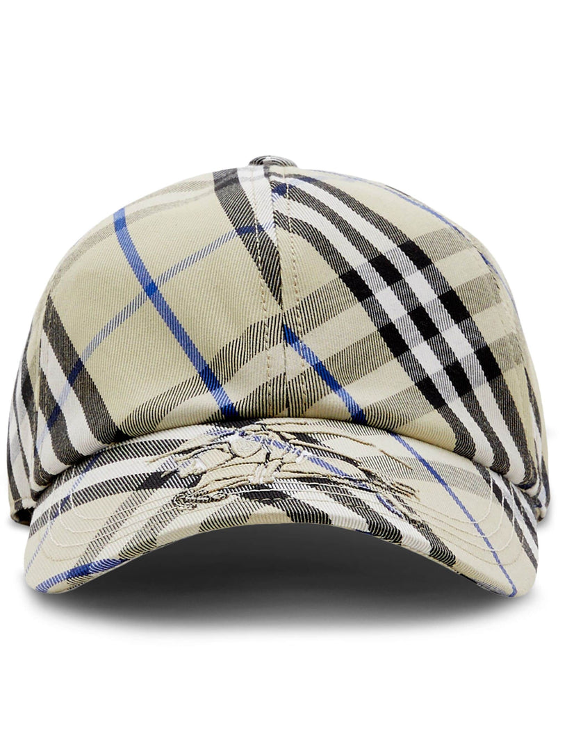 Burberry Check cotton blend baseball cap