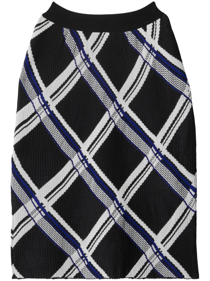 Burberry Checked silk skirt