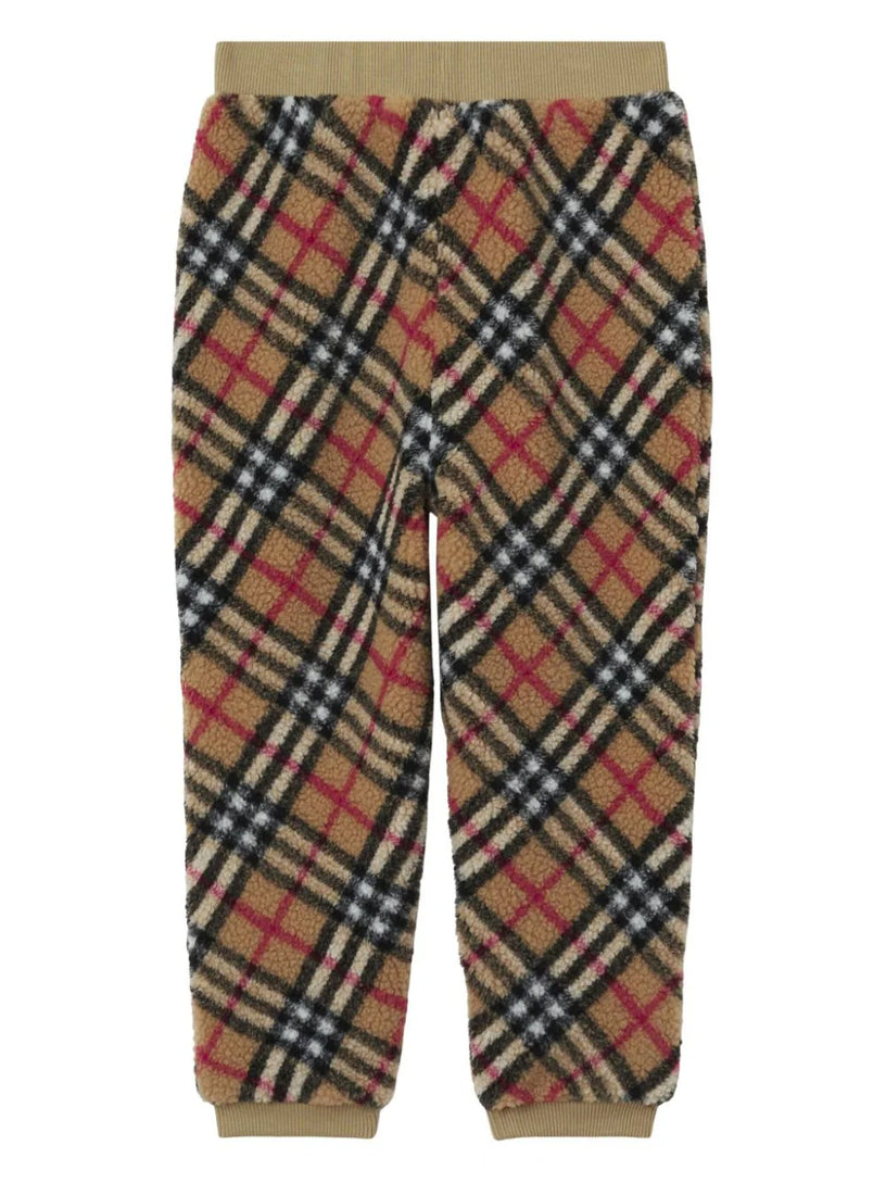 Check Fleece Jogging Pants