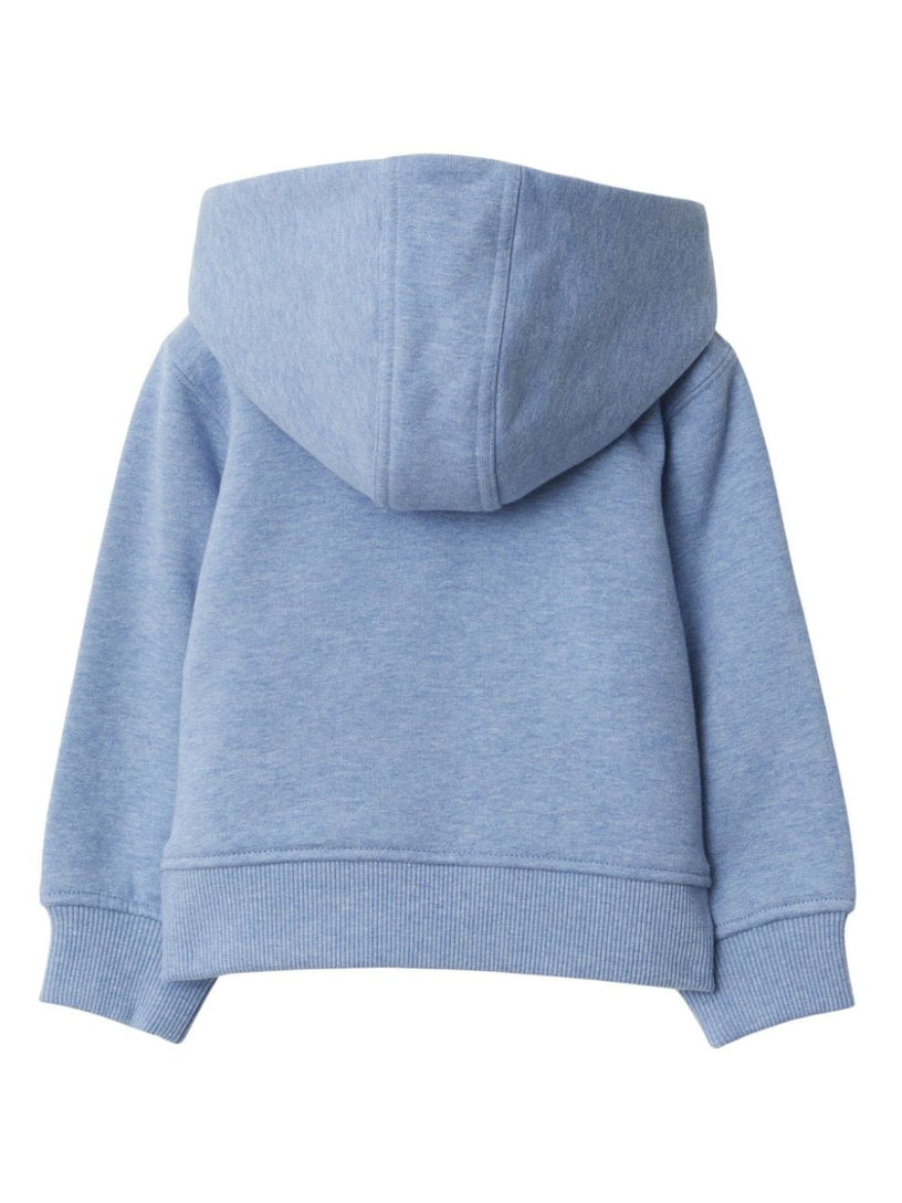 Cotton sweatshirt with hood and zip