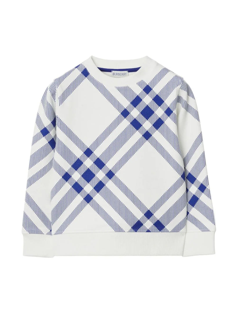 Burberry Kids Check crewneck sweatshirt