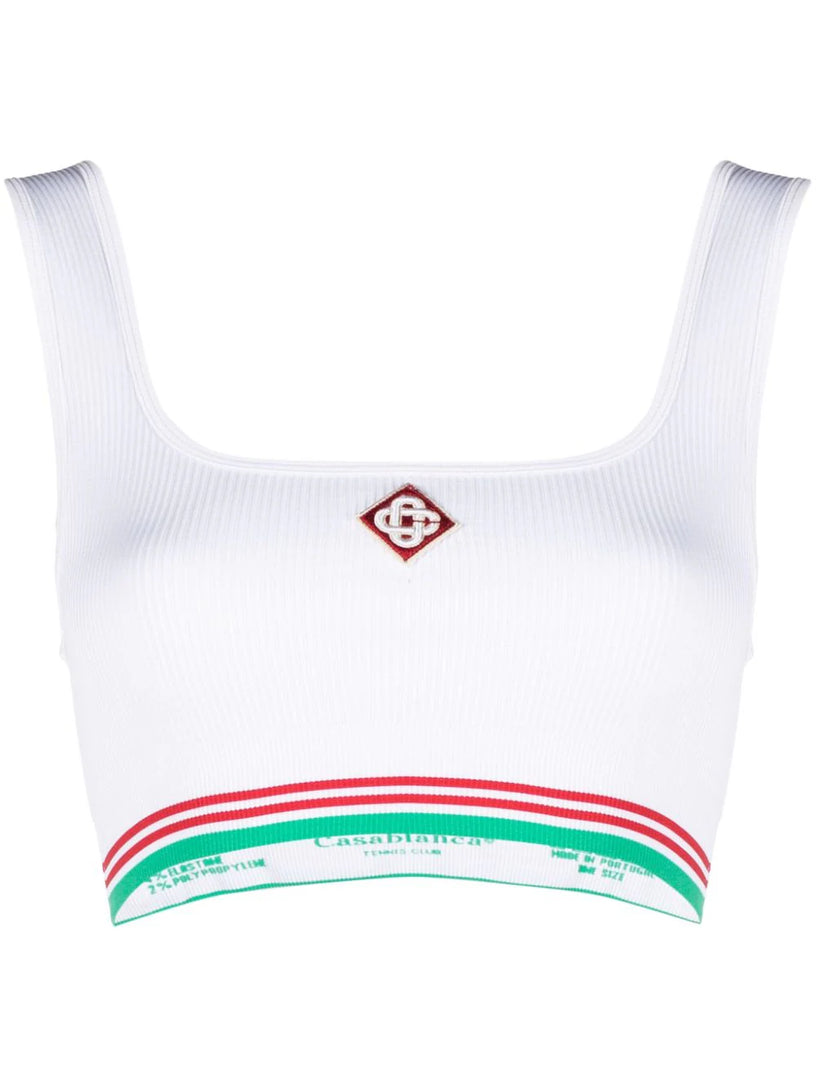 CASABLANCA Ribbed crop top