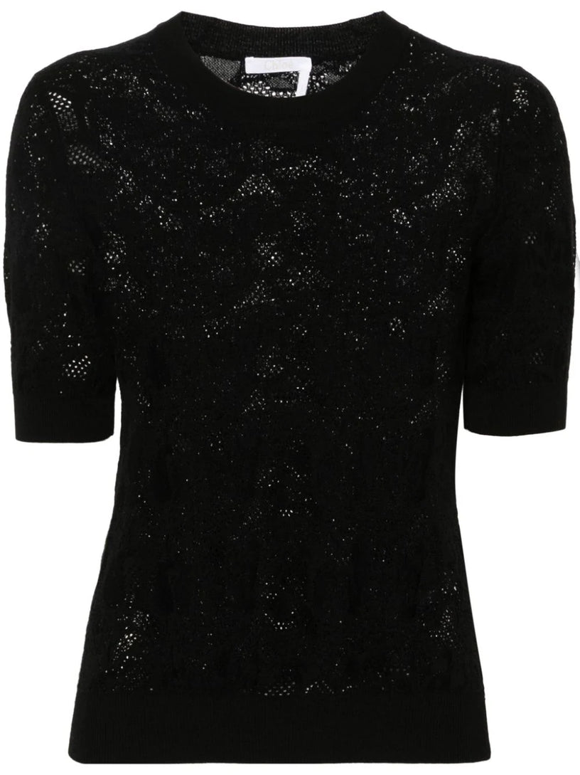 Flower jacquard jumper