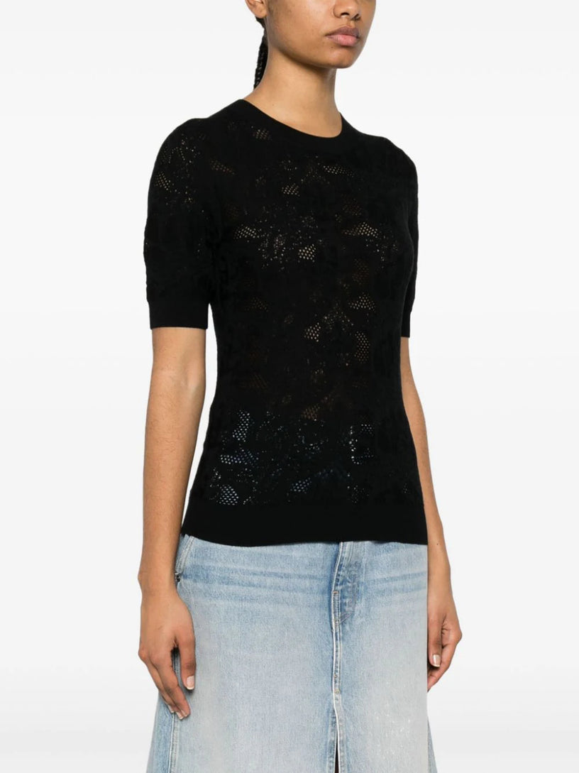 Flower jacquard jumper