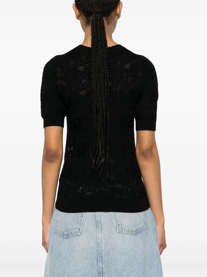 Flower jacquard jumper