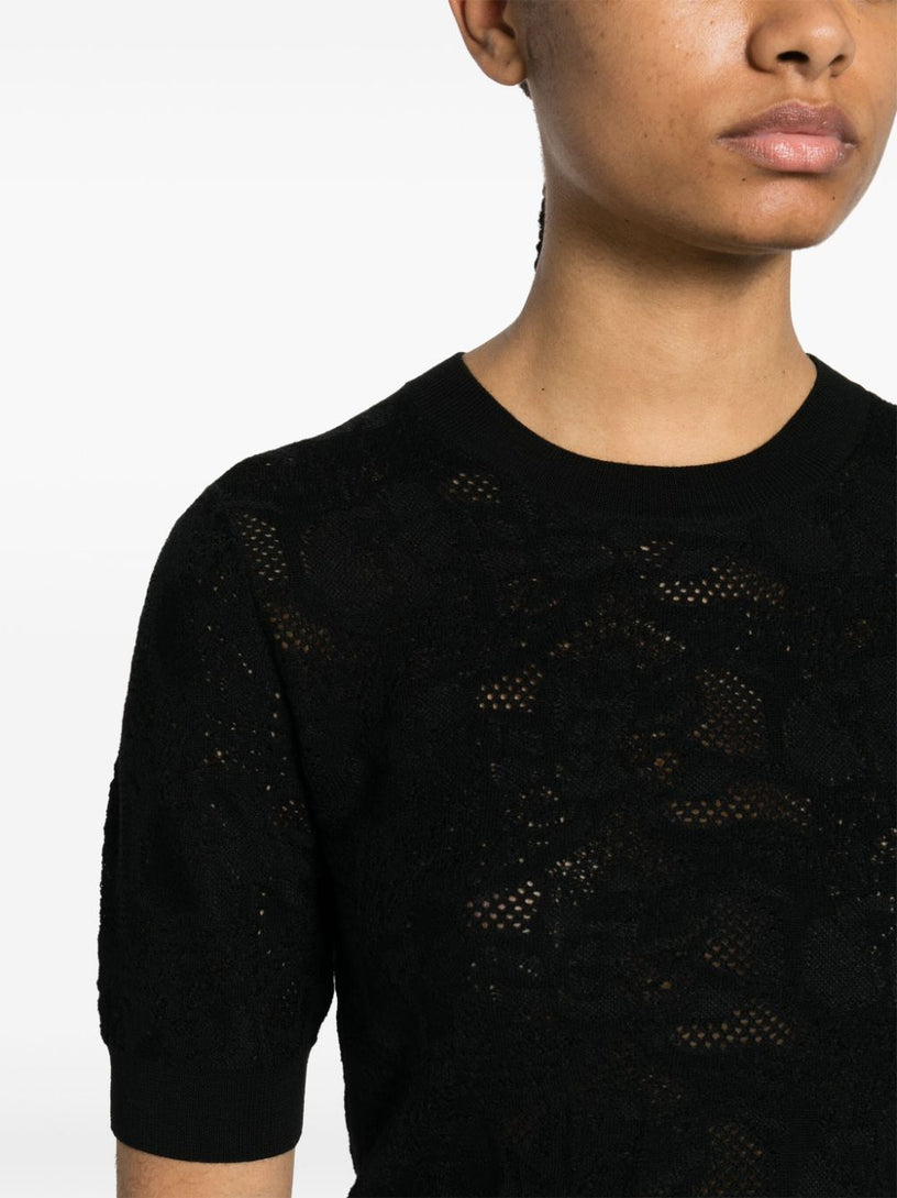 Flower jacquard jumper