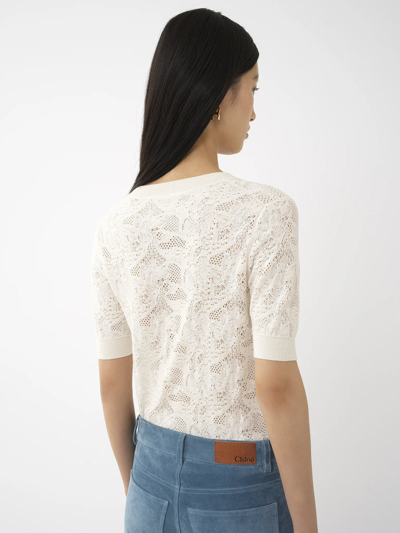 Flower jacquard jumper